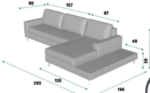 sofá loft COM CHAISE E DECK - Imagem 2