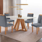CONJUNTO MESA MADRI CINZA